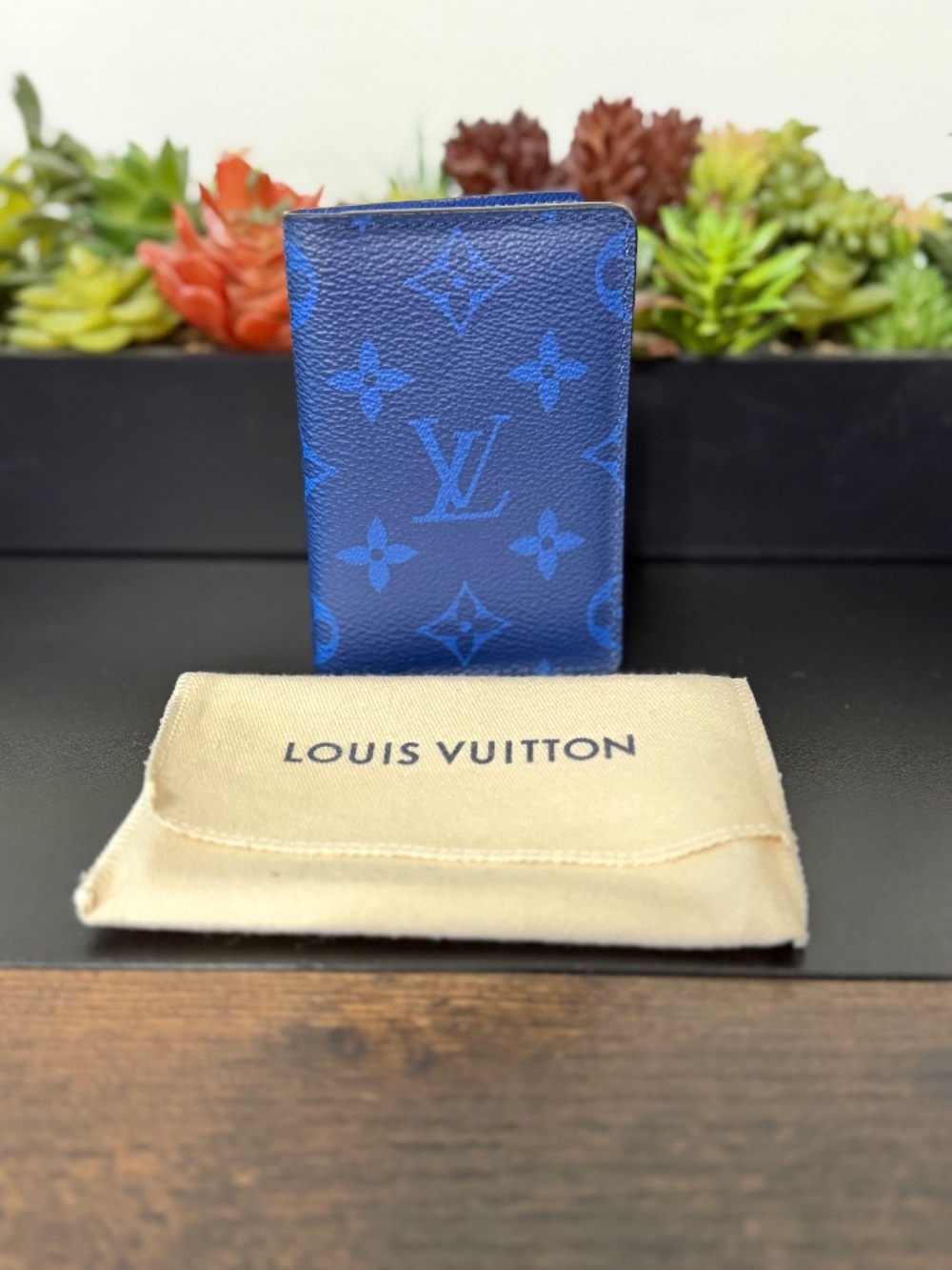 Louis Vuitton Blue Taigarama Monogram Pocket Organizer